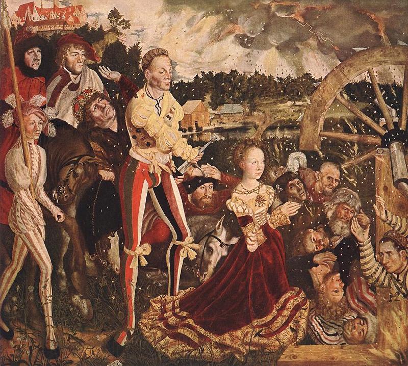 CRANACH, Lucas the Elder The Martyrdom of St Catherine fd Norge oil painting art